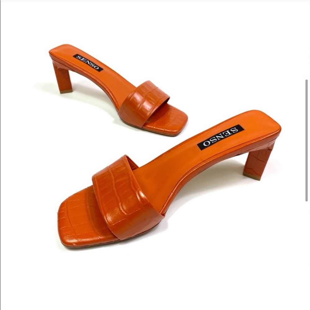 ❗️SOLD Senso Maisy Croc Embossed Slides Heels - Picture 5 of 8